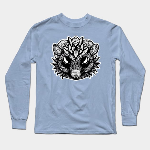 Possum Ink Retro Doodle Drawing Long Sleeve T-Shirt by Edongski303 Teepublic Merch